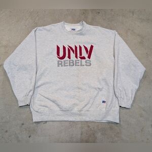 VTG Russell Athletic UNLV Rebels Men's XXL Sweater Flaws Geay Stitched